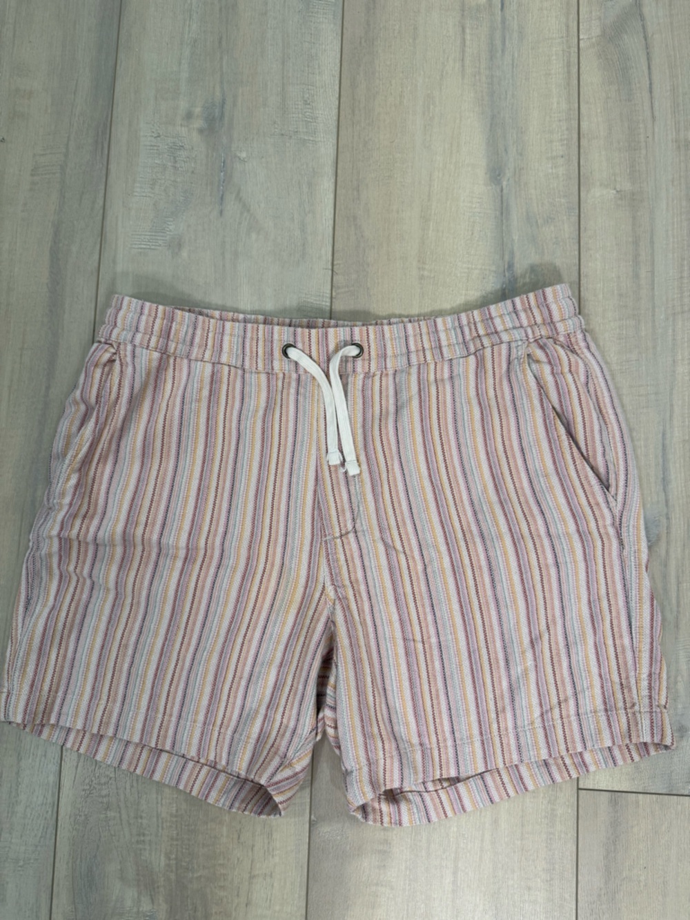 Striped Pink Men's Drawstring Shorts